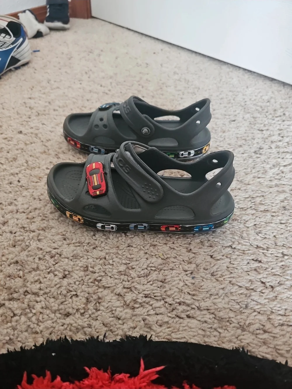 Boys Cars Crocs Sandals Size 1
